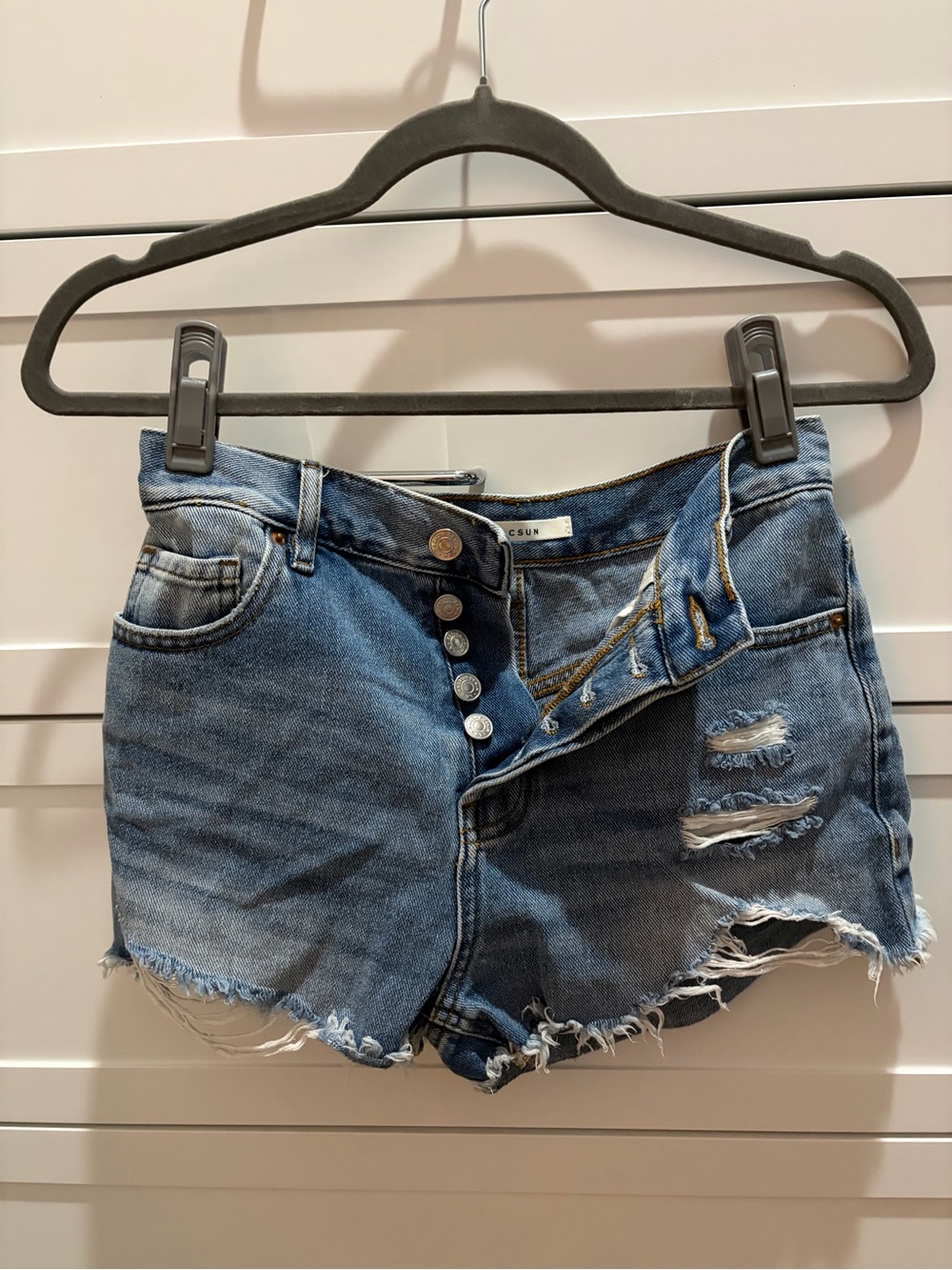 Pacsun Light Blue Ripped Vintage High Waisted Denim Shorts